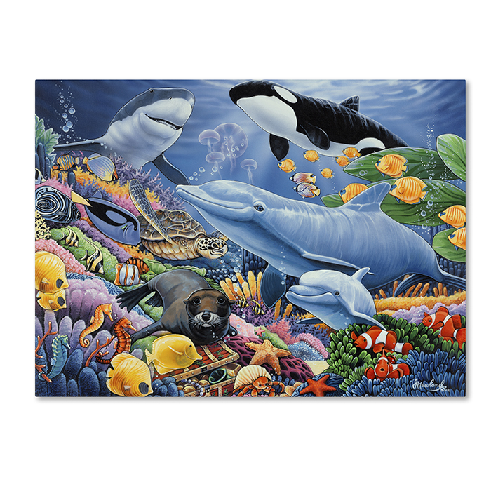 Jenny Newland 'Sealife' 14 X 19 Canvas Art