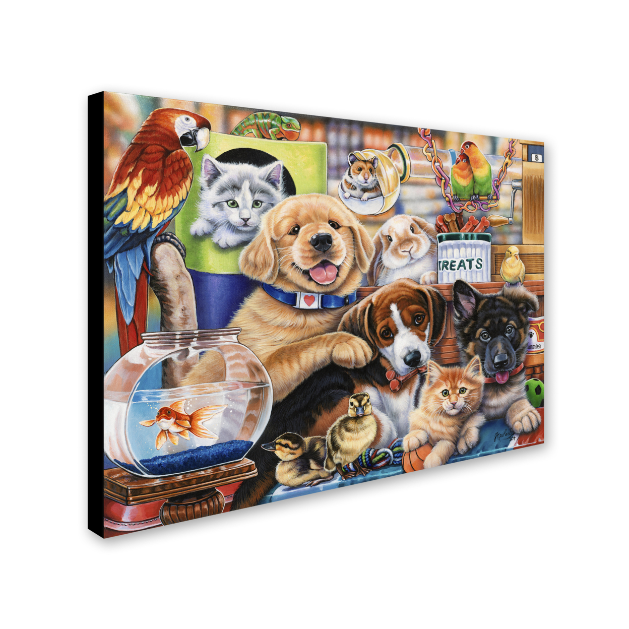 Jenny Newland 'Pet Shop' 14 X 19 Canvas Art