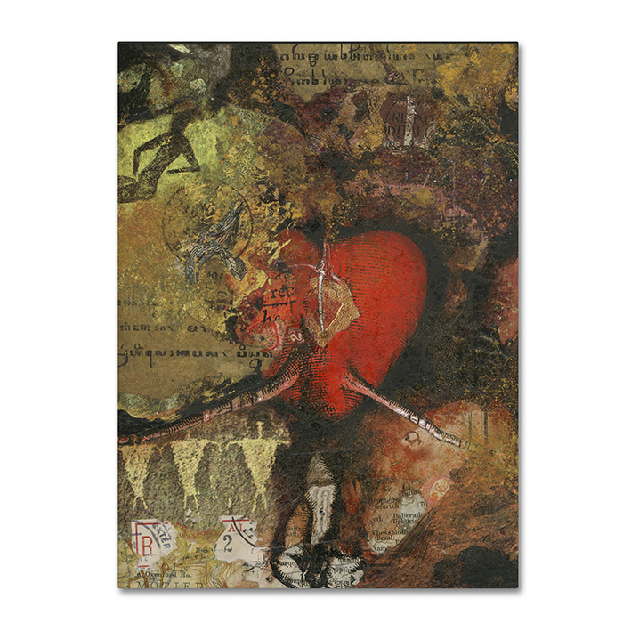 Nick Bantock 'Heart' 14 X 19 Canvas Art