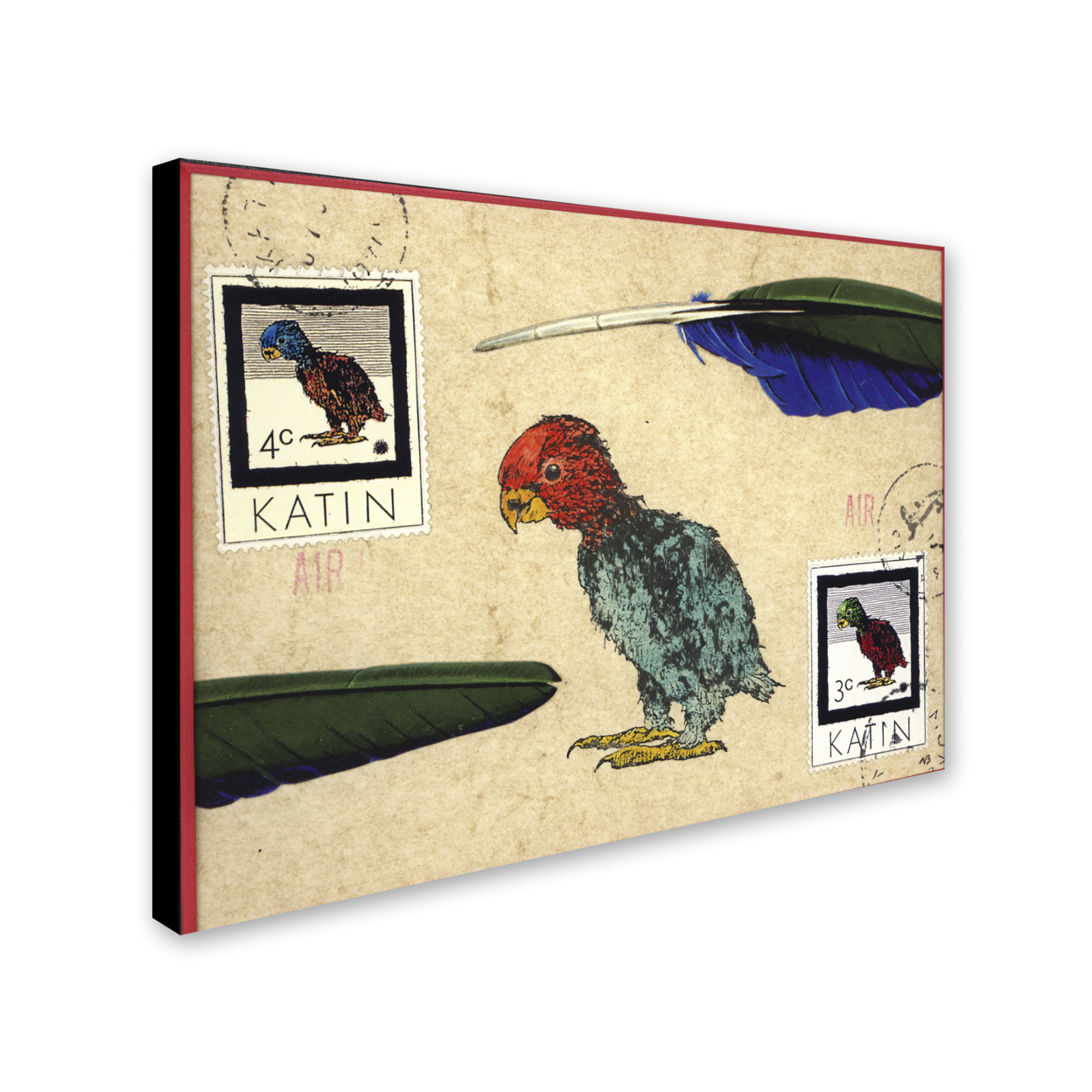 Nick Bantock 'Katin Parrot' 14 X 19 Canvas Art