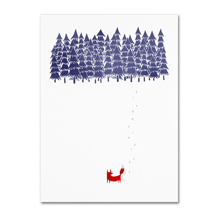 Robert Farkas 'Alone In The Forest' 14 X 19 Canvas Art