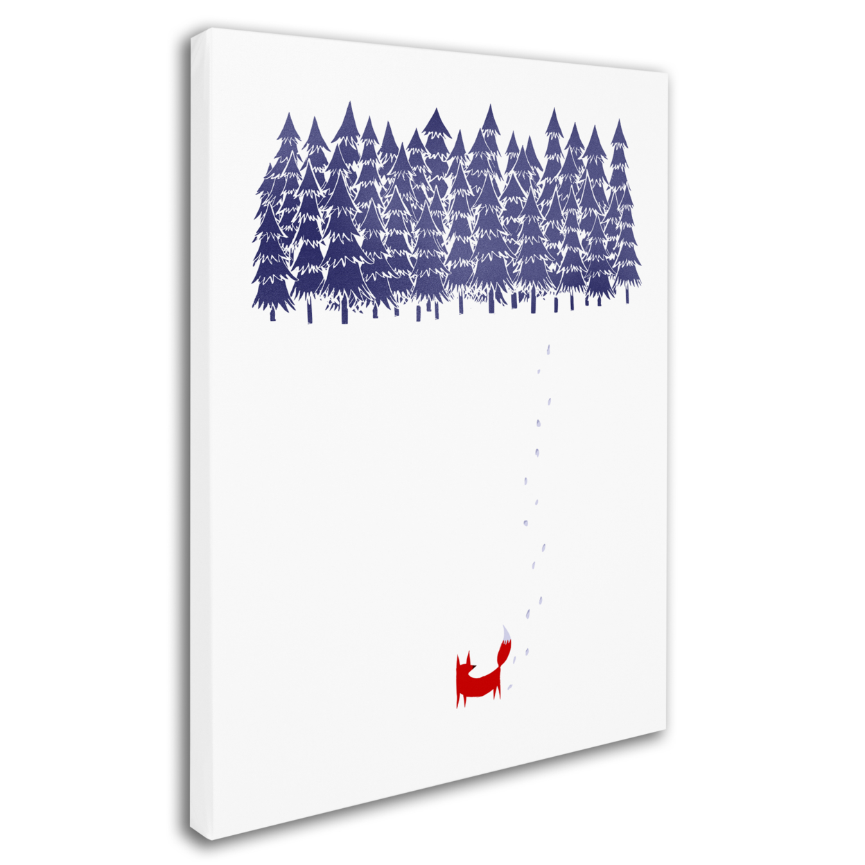 Robert Farkas 'Alone In The Forest' 14 X 19 Canvas Art