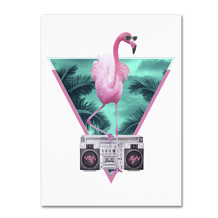 Robert Farkas 'Miami Flamingo' 14 X 19 Canvas Art