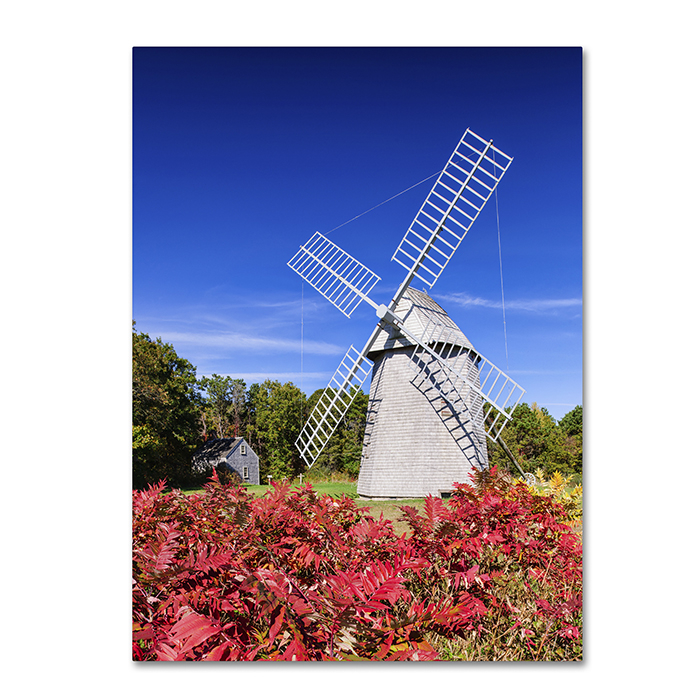 Michael Blanchette Photography 'Higgins Windmill' 14 X 19 Canvas Art
