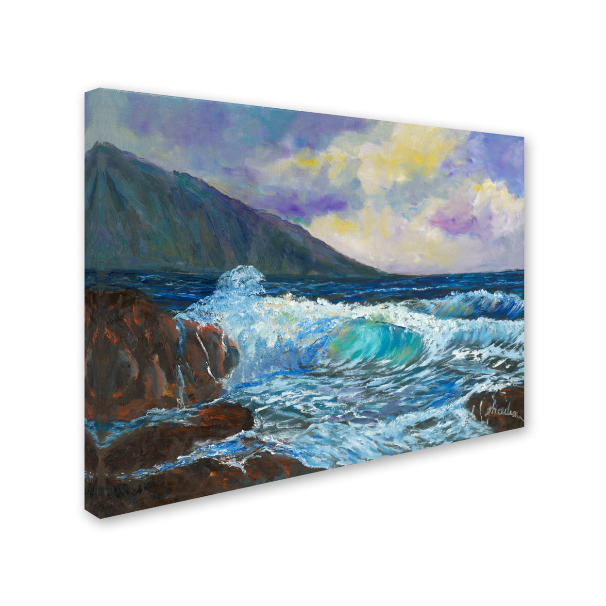 Manor Shadian 'Maui's Enchanting Seas' 14 X 19 Canvas Art
