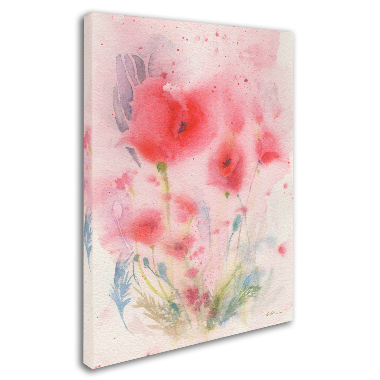Sheila Golden 'Pink Reverie' 14 X 19 Canvas Art