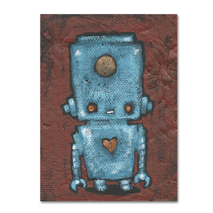 Craig Snodgrass 'Wee-Bot-Blue' 14 X 19 Canvas Art