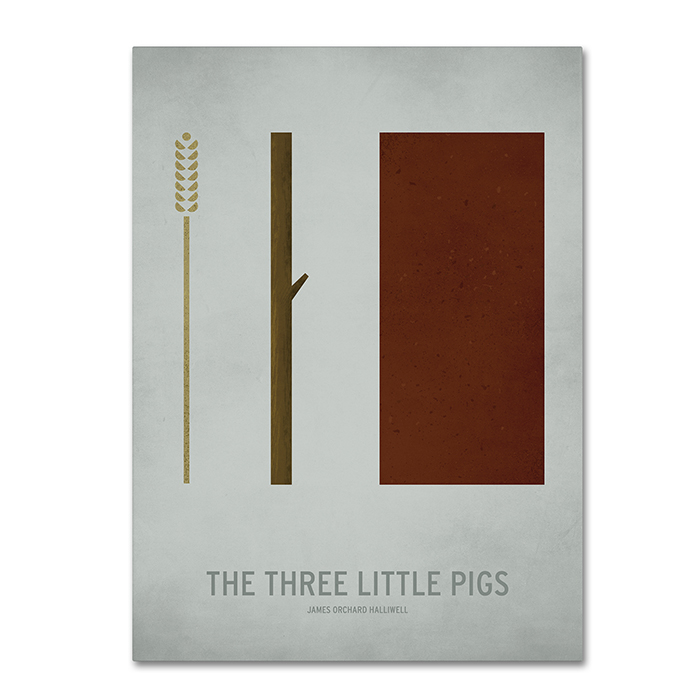Christian Jackson 'Three Little Pigs' 14 X 19 Canvas Art