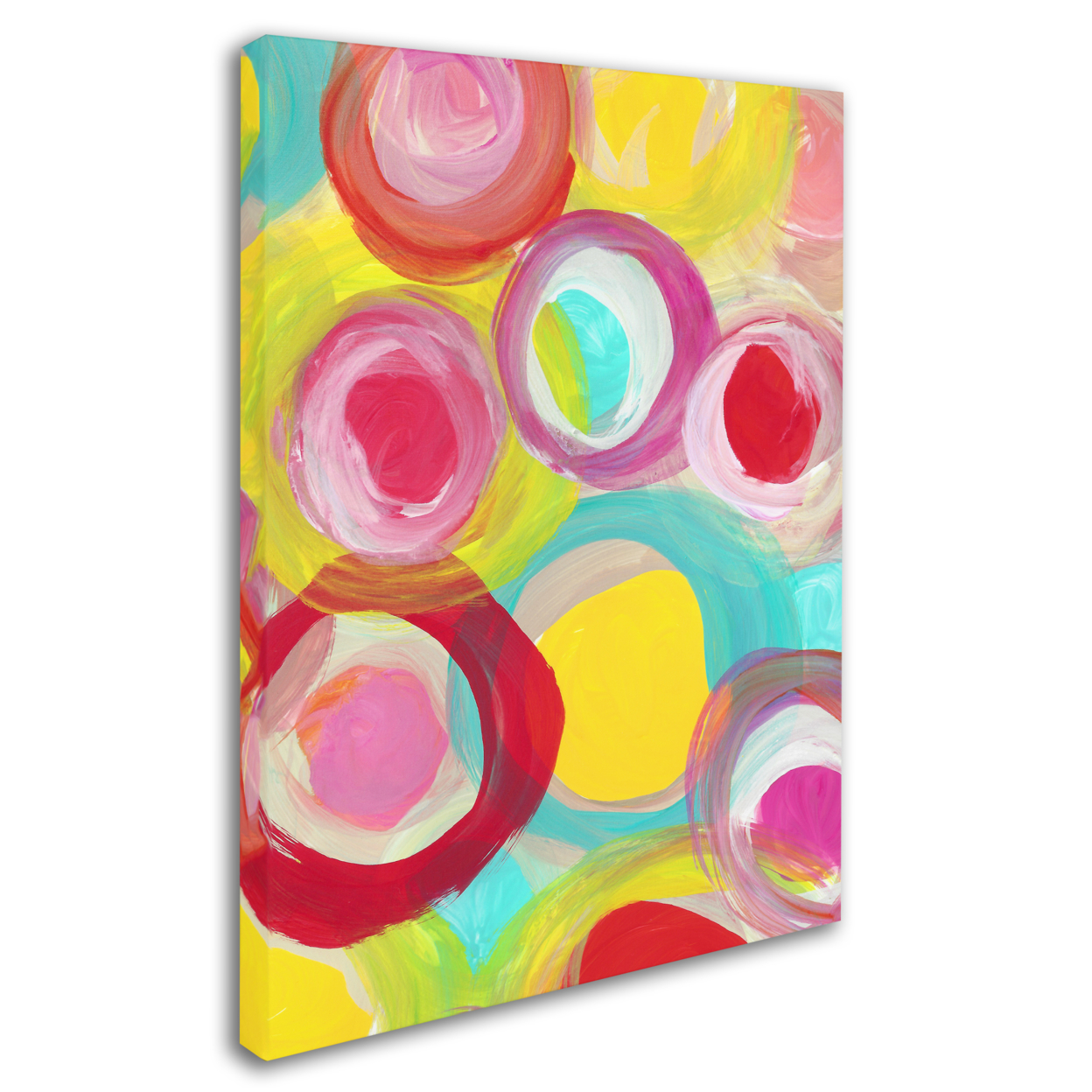 Amy Vangsgard 'Colorful Sun Circles Vertical 1' 14 X 19 Canvas Art