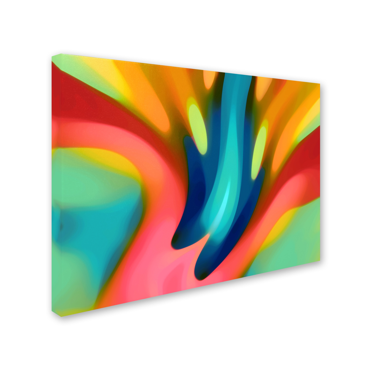 Amy Vangsgard 'Pink And Blue Lily' 14 X 19 Canvas Art