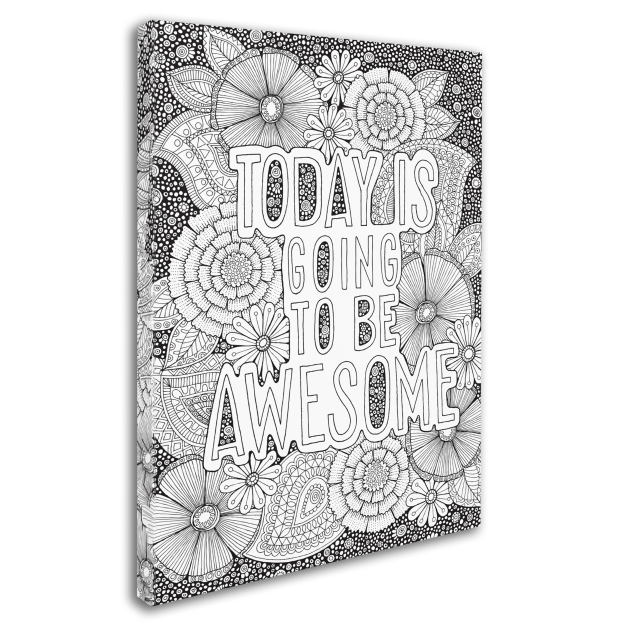 Hello Angel 'Today Is Going To Be Awesome' 14 X 19 Canvas Art