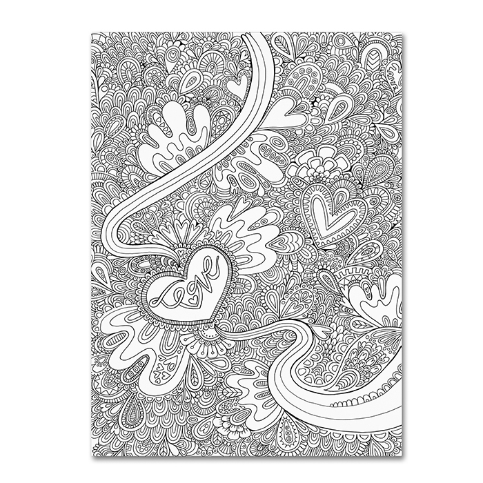 Hello Angel 'Love To Doodle Outlines' 14 X 19 Canvas Art