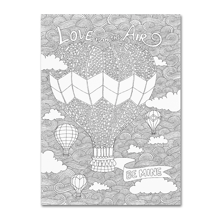 Hello Angel 'Love Is In The Air' 14 X 19 Canvas Art