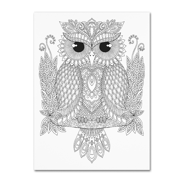 Hello Angel 'Night Owls 1' 14 X 19 Canvas Art