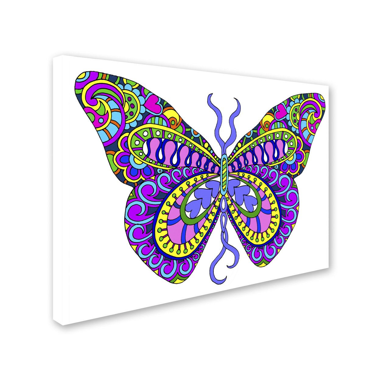 Kathy G. Ahrens 'Bashful Garden Butterfly Blooming' 14 X 19 Canvas Art