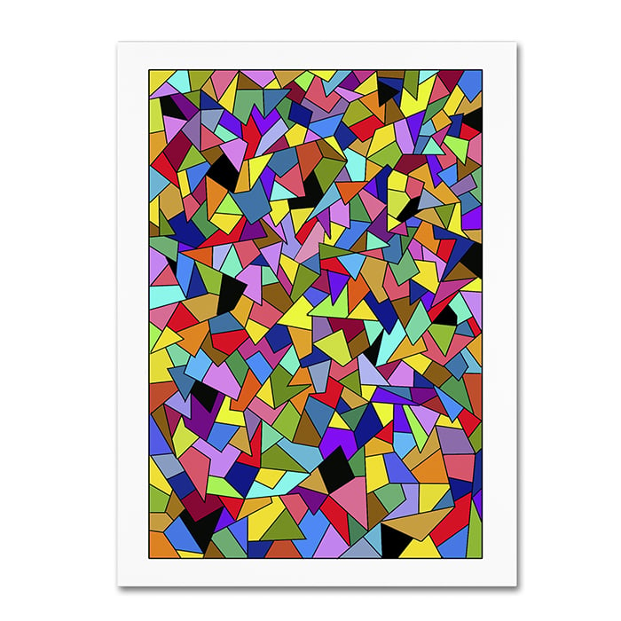 Kathy G. Ahrens 'Shards Colored' 14 X 19 Canvas Art