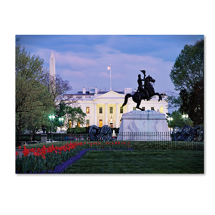 Gregory O'Hanlon 'White House From Lafayette Square' 14 X 19 Canvas Art