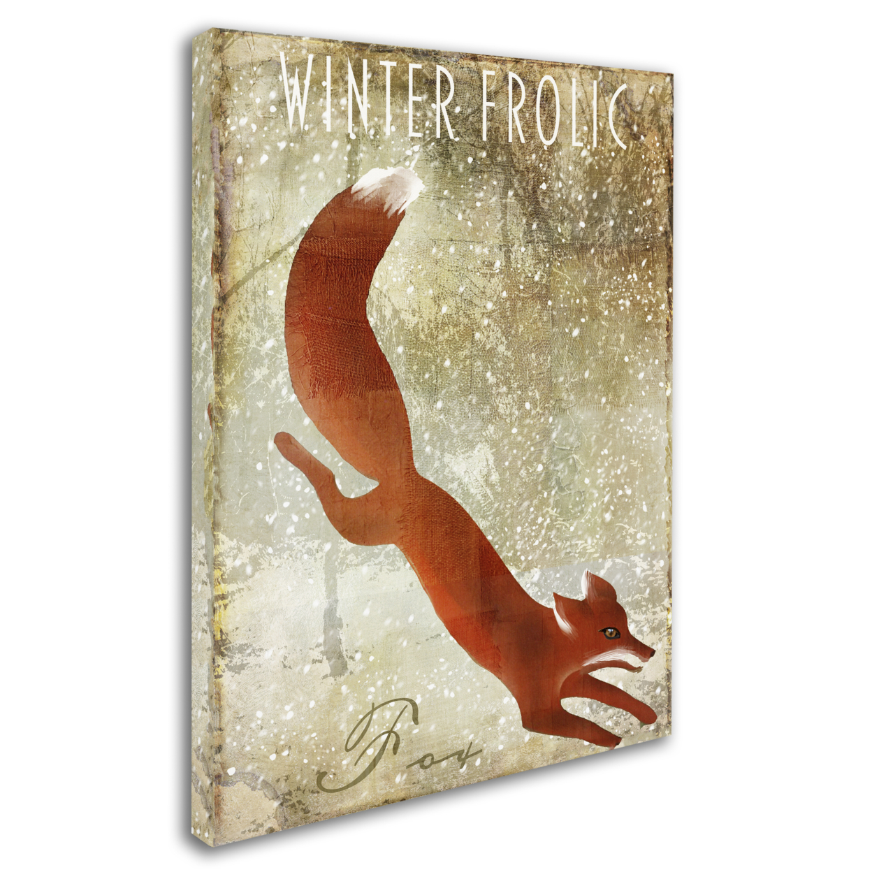 Color Bakery 'Winter Game One' 14 X 19 Canvas Art