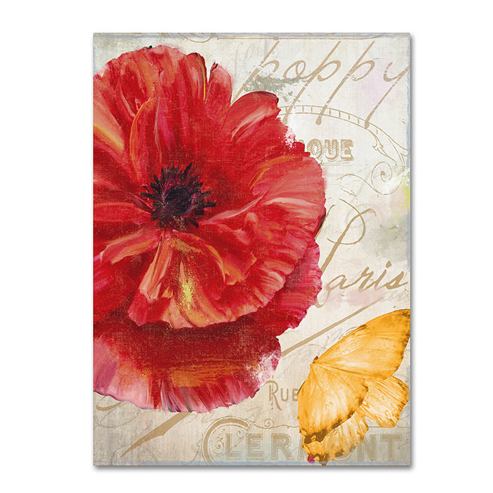 Color Bakery 'Red Poppy' 14 X 19 Canvas Art