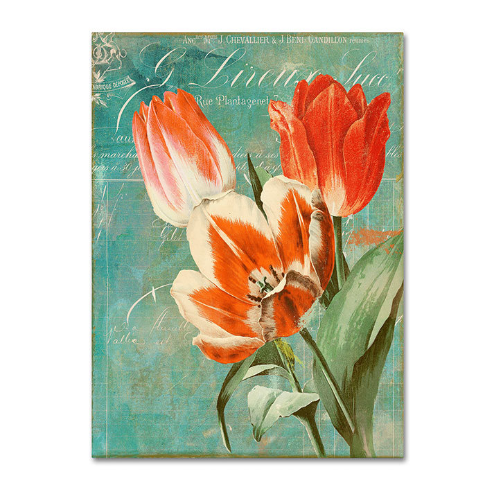 Color Bakery 'Tulips Ablaze II' 14 X 19 Canvas Art