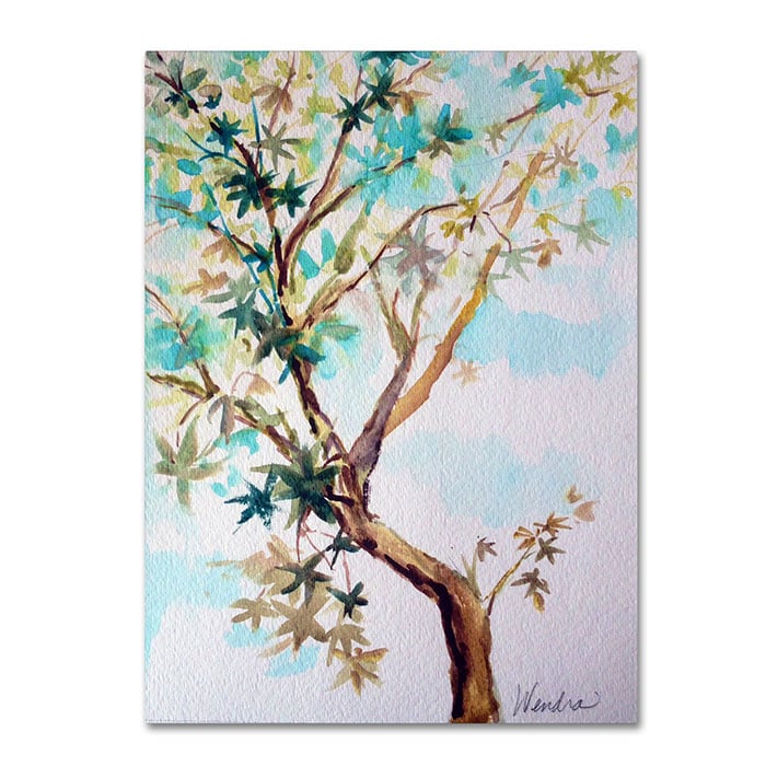 Wendra 'Blue Maple' 14 X 19 Canvas Art