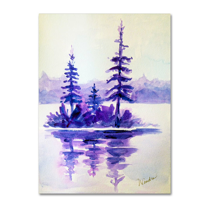 Wendra 'Purple Island' 14 X 19 Canvas Art
