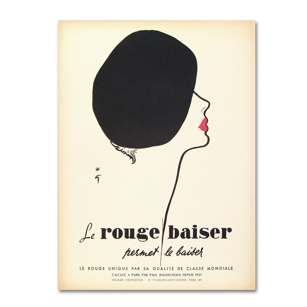 Vintage Apple Collection 'Le Rouge Baiser' 14 X 19 Canvas Art