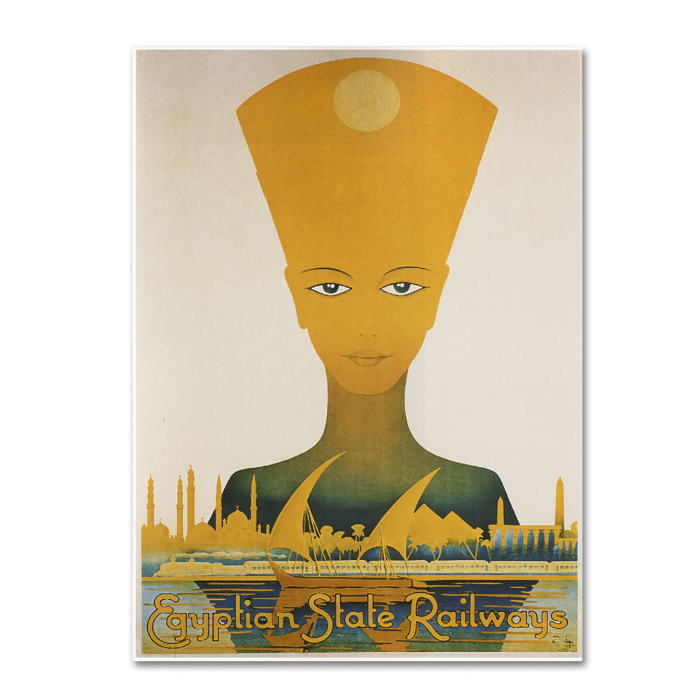 Vintage Apple Collection 'Egyptian State Railway' 14 X 19 Canvas Art