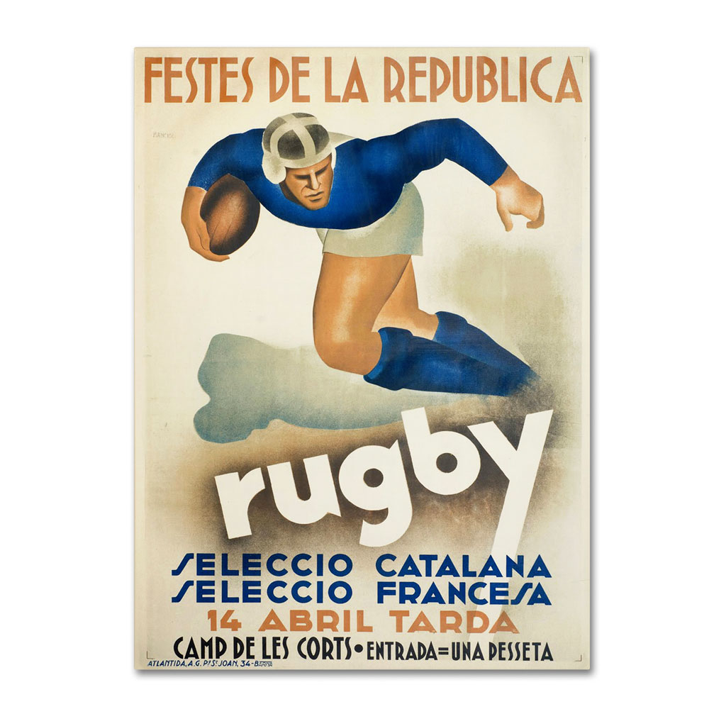 Vintage Apple Collection 'Rugby' 14 X 19 Canvas Art