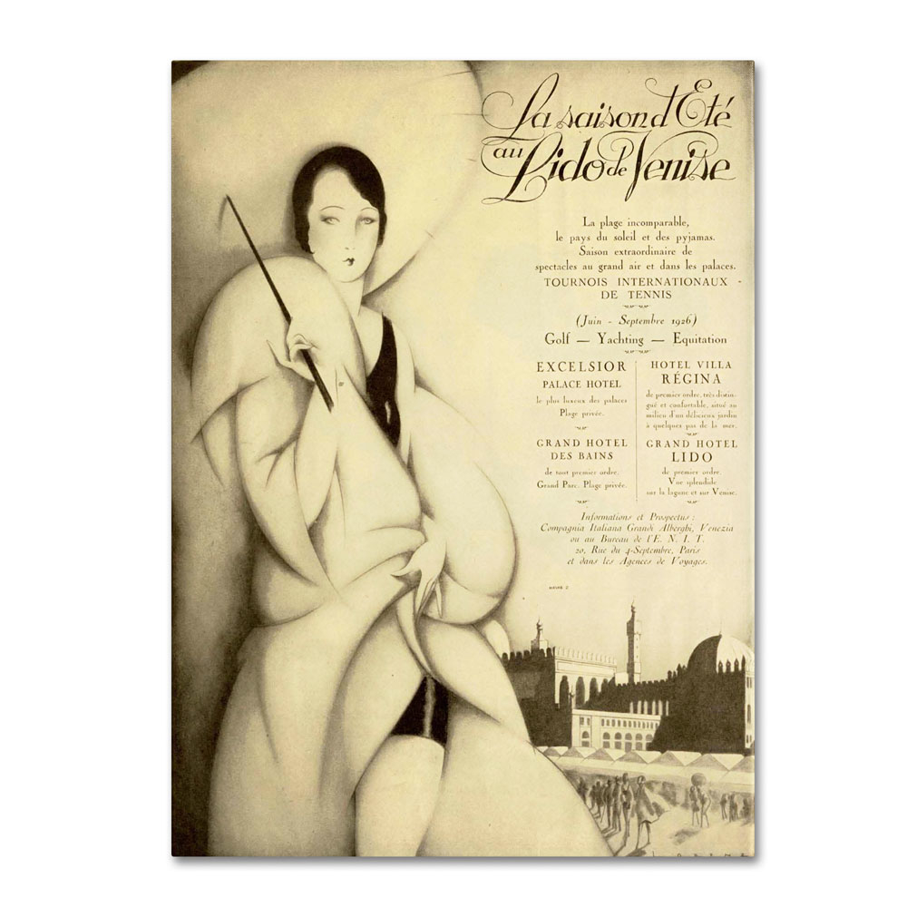 Vintage Apple Collection 'Venise Hotel' 14 X 19 Canvas Art