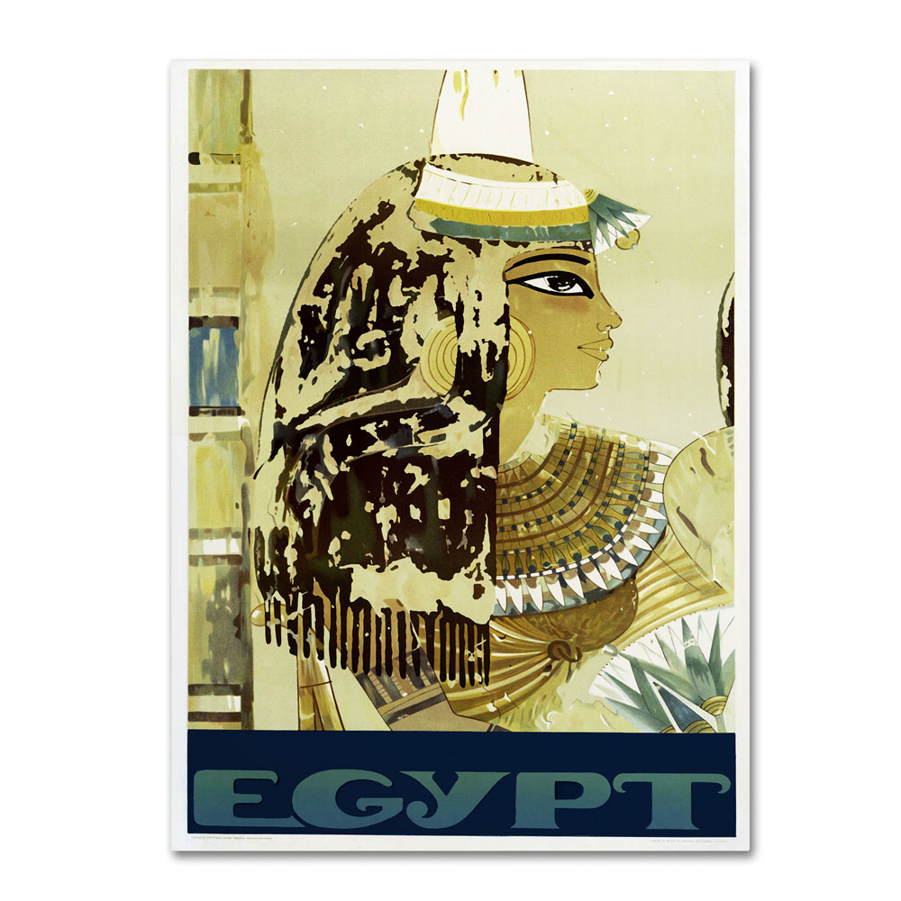 Vintage Apple Collection 'Visit Egypt Cleopatra' 14 X 19 Canvas Art