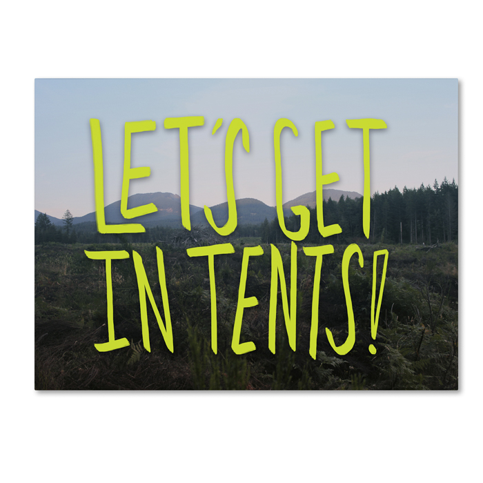 Leah Flores 'Let's Get In Tents' 14 X 19 Canvas Art