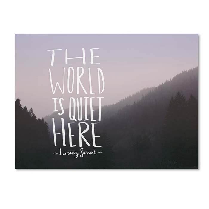Leah Flores 'The World Is Quiet Here' 14 X 19 Canvas Art