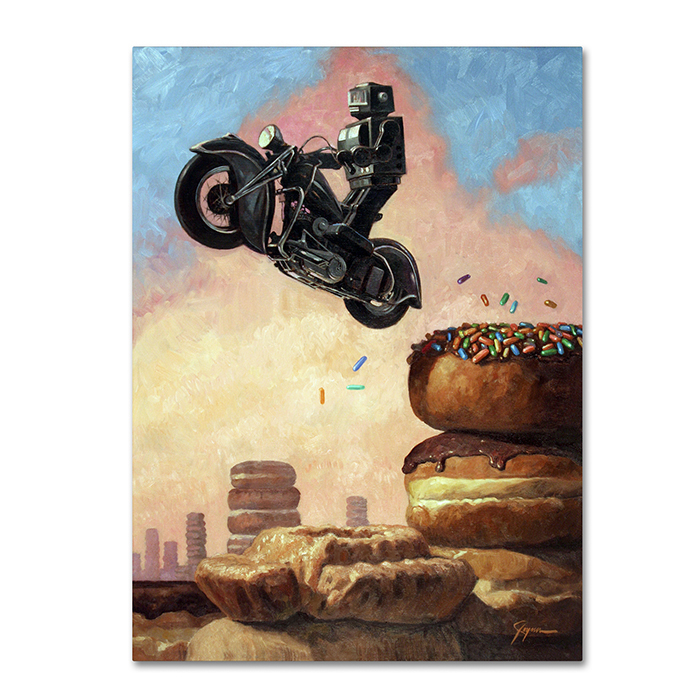 Eric Joyner 'Dark Rider Again' 14 X 19 Canvas Art