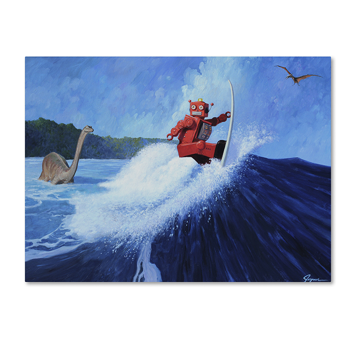 Eric Joyner 'Surfs Up' 14 X 19 Canvas Art