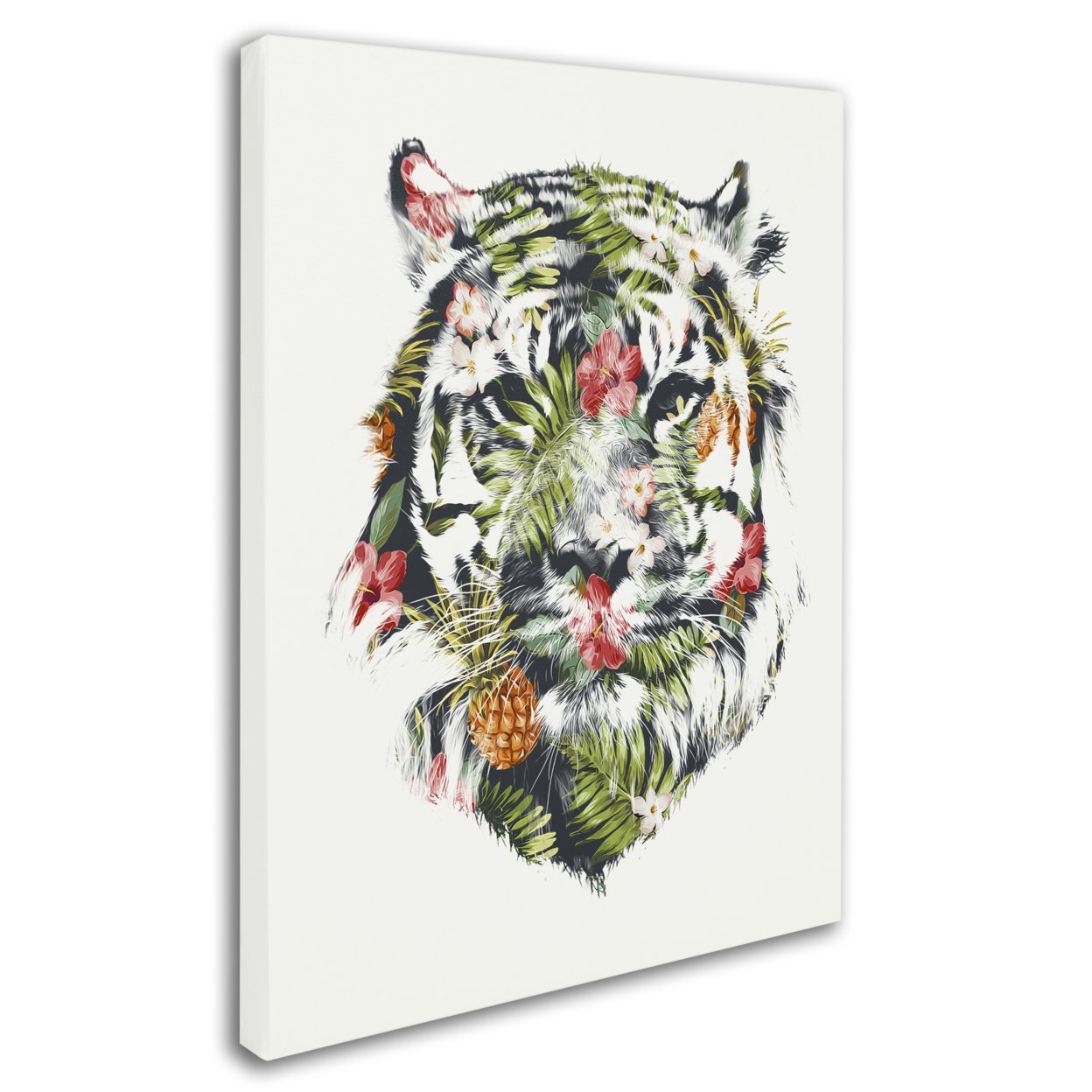 Robert Farkas 'Tropical Tiger' 14 X 19 Canvas Art