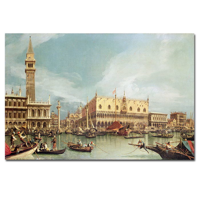 Canaletto 'The Molo Venice' 14 X 19 Canvas Art