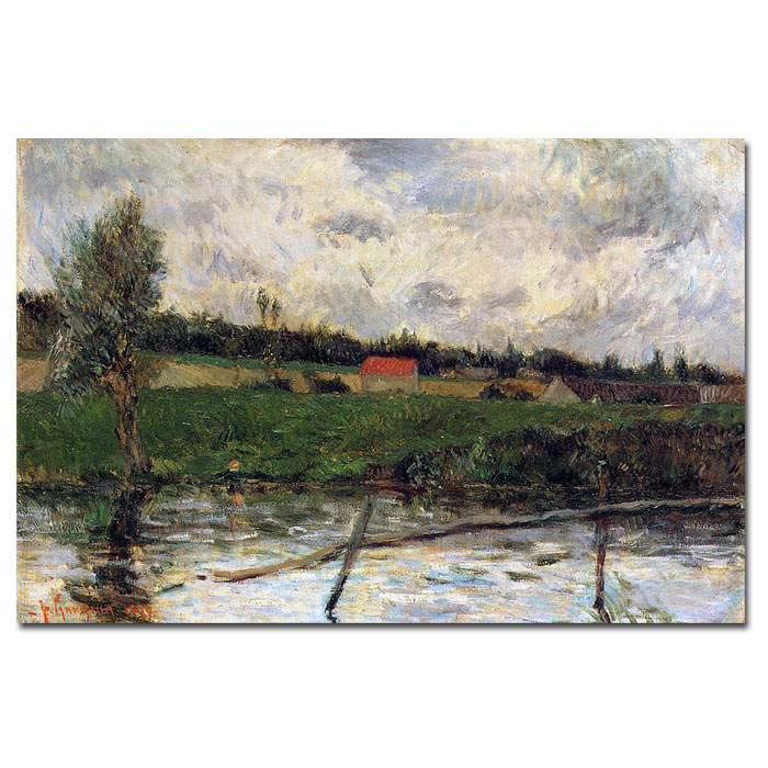 Paul Gaugin 'Brittany Landscape 1879' 14 X 19 Canvas Art