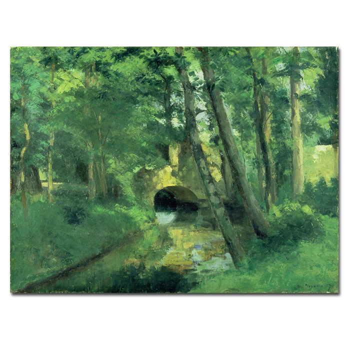 Camille Pissarro 'The Little Bridge - Pontoise - 1875' 14 X 19 Canvas Art