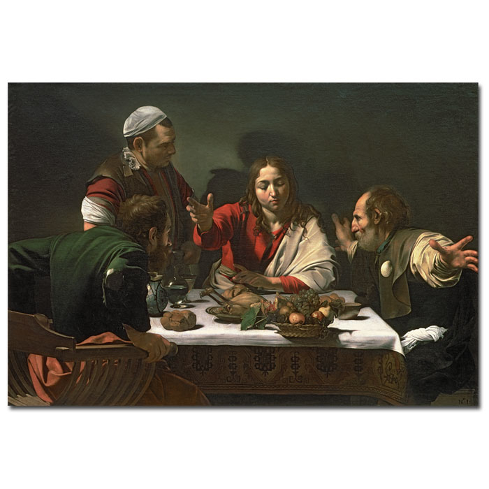 Caravaggio 'The Supper At Emmaus 1601' 14 X 19 Canvas Art