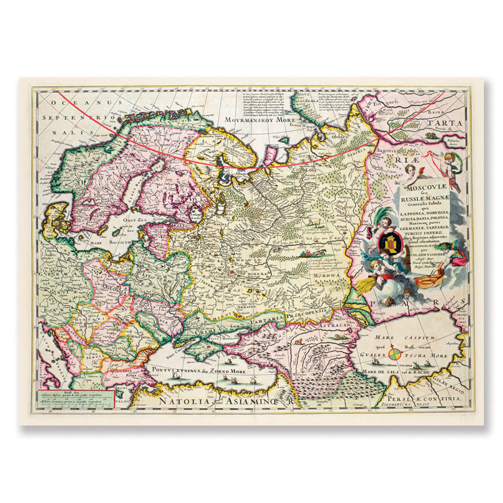 Map Of Asia Minor C. 1626' 14 X 19 Canvas Art