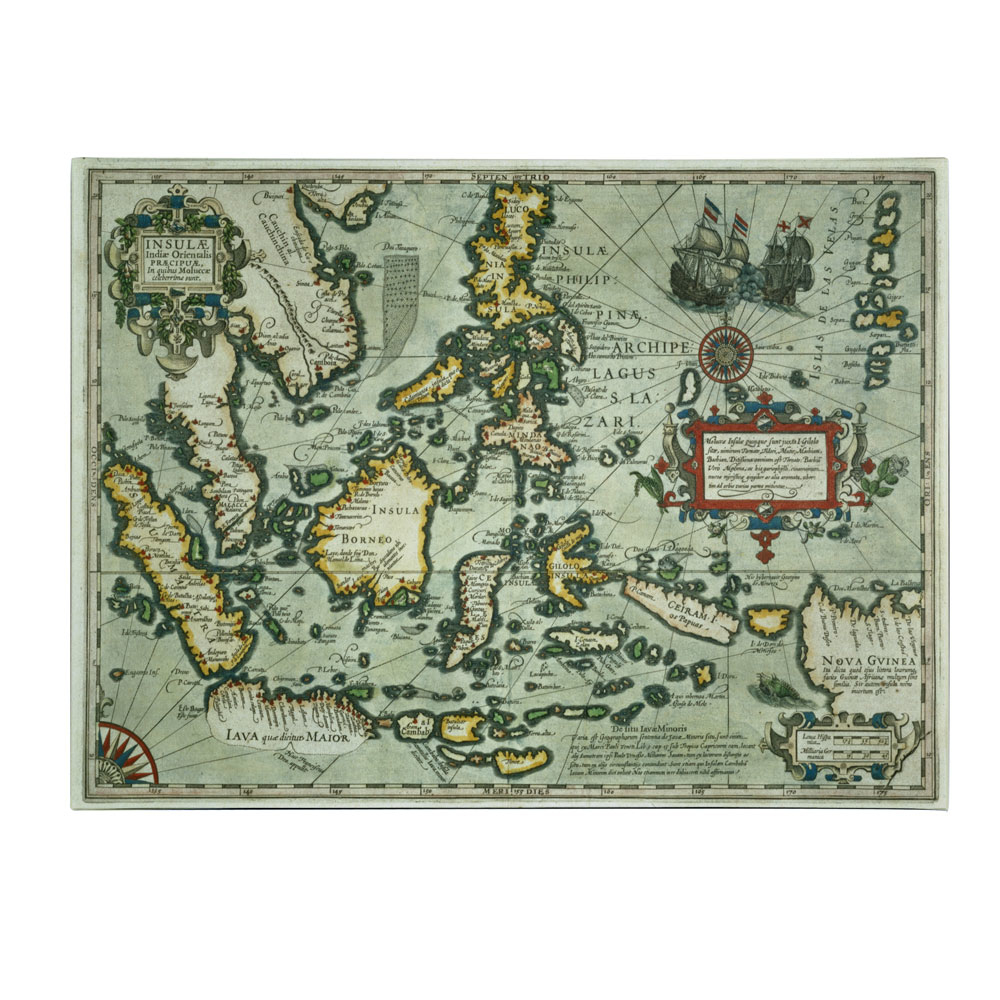 Map Of The East Indies 1635' 14 X 19 Canvas Art