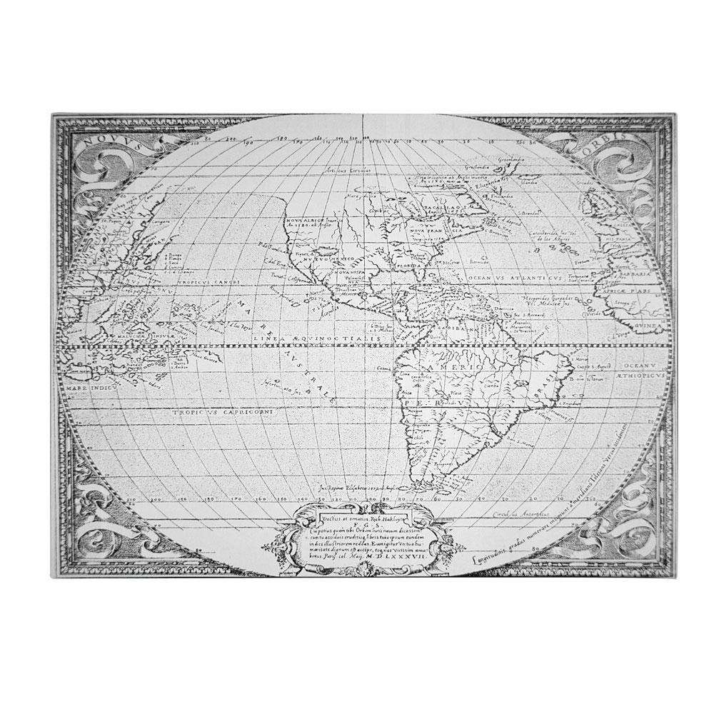 Richard Hakluyt 'Map Of The New World 1587' 14 X 19 Canvas Art