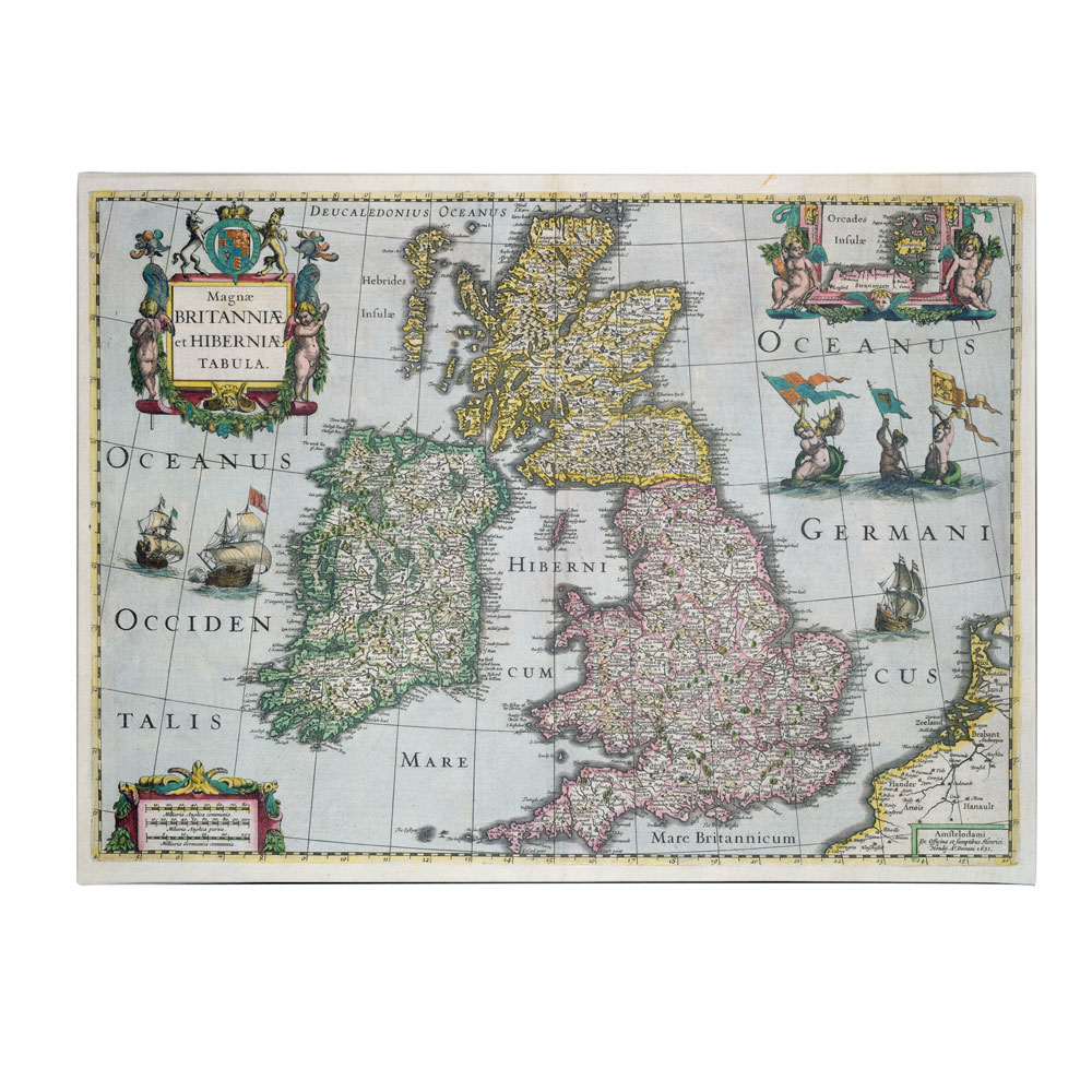 Map Of Britain 1631' 14 X 19 Canvas Art
