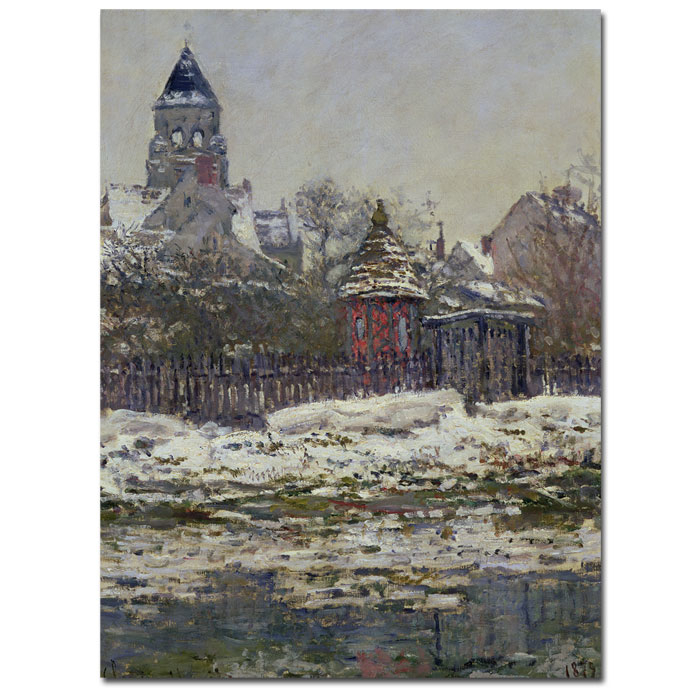 Claude Monet 'The Church At Vetheuil 1879' 14 X 19 Canvas Art