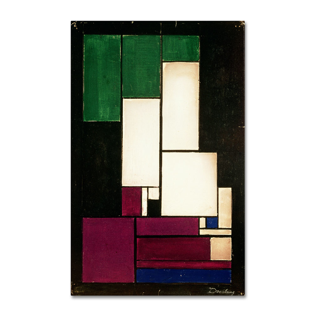 Theo Van Doesburg 'Composition 1922' 14 X 19 Canvas Art