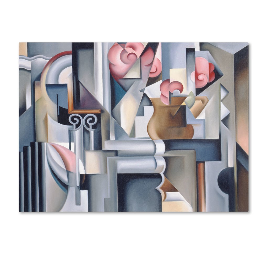 Catherine Abel 'Still Life With Brown Jug' 14 X 19 Canvas Art