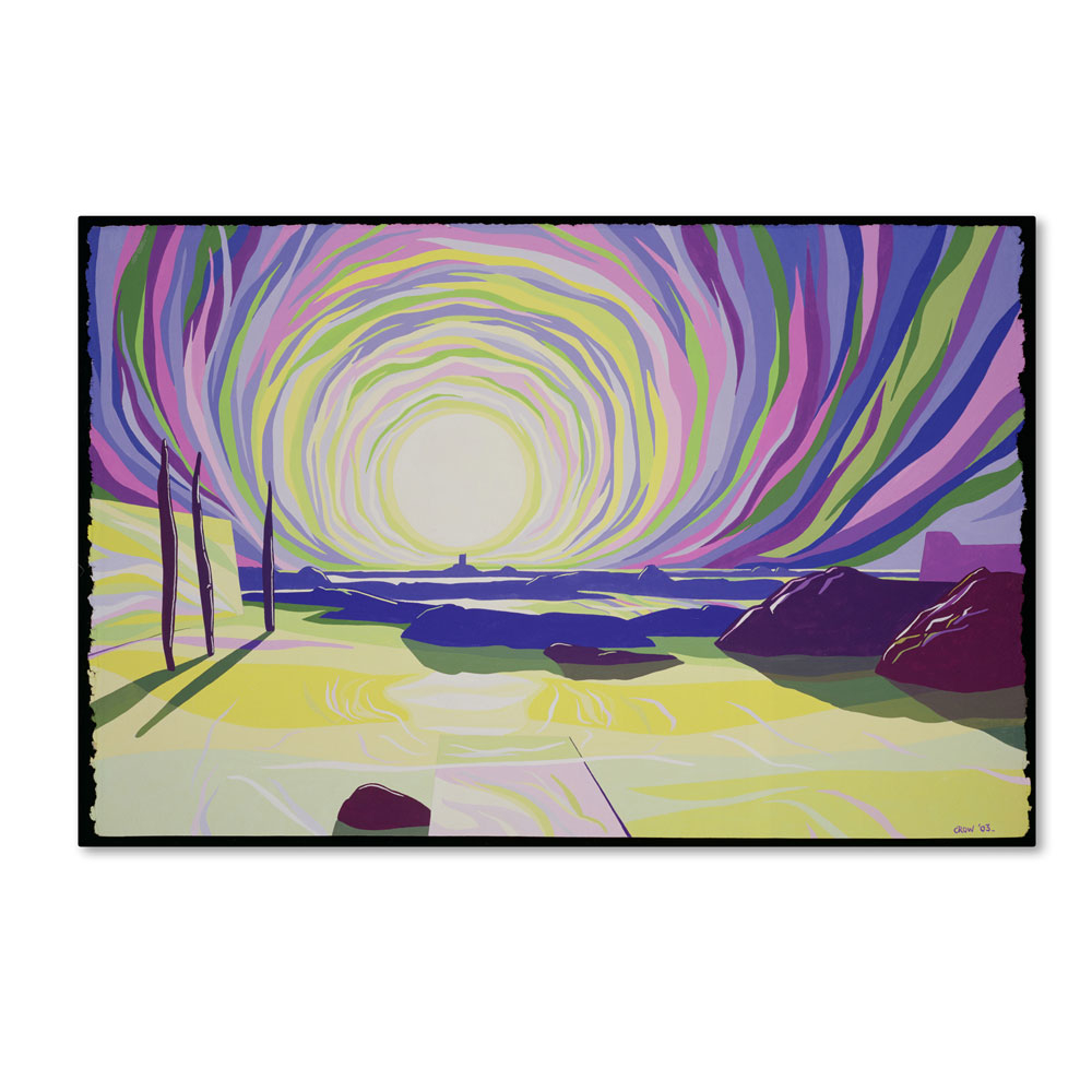 Derek Crow 'Whirling Sunrise La Rocque' 2003 14 X 19 Canvas Art