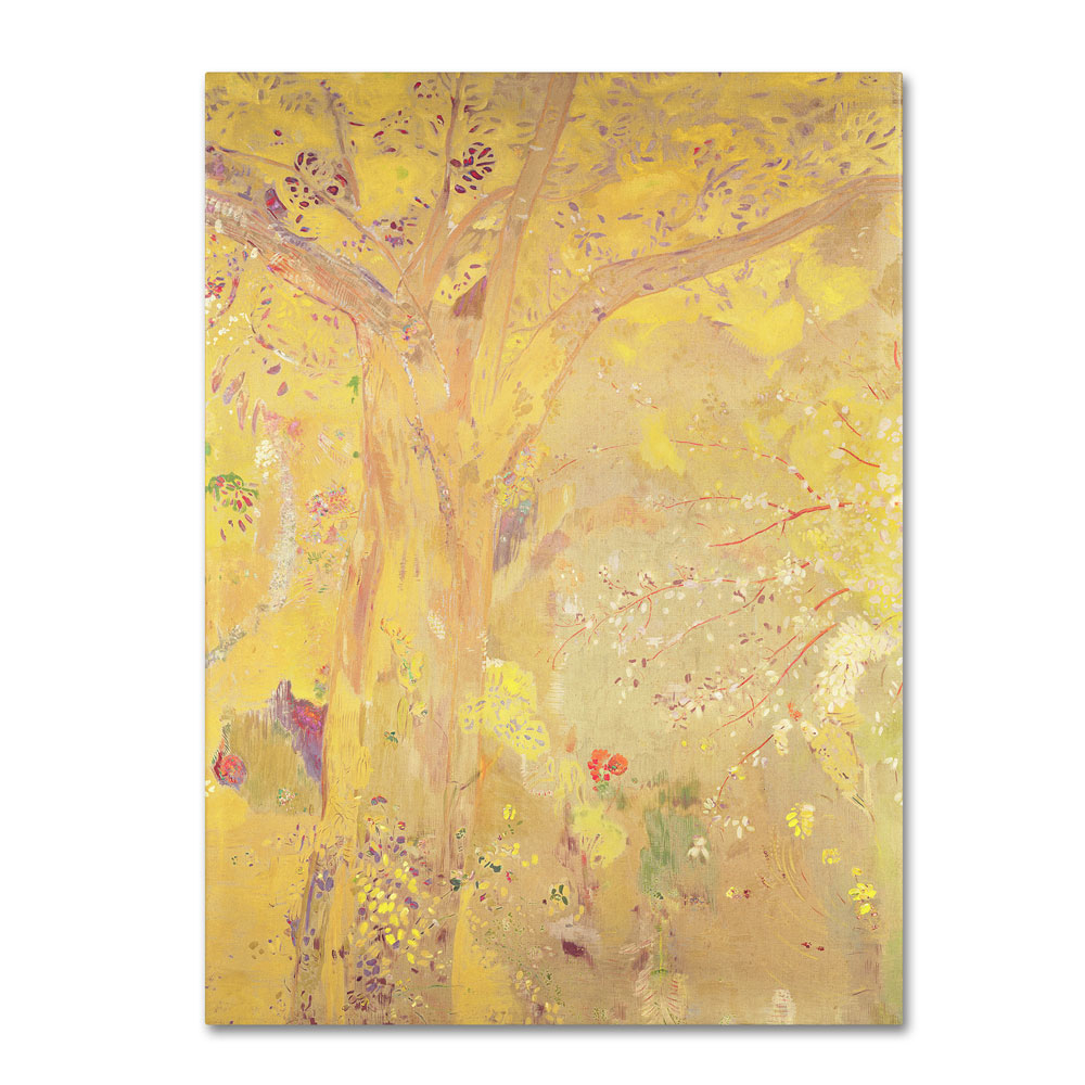 Odilon Redon 'Yellow Tree 1900' 14 X 19 Canvas Art