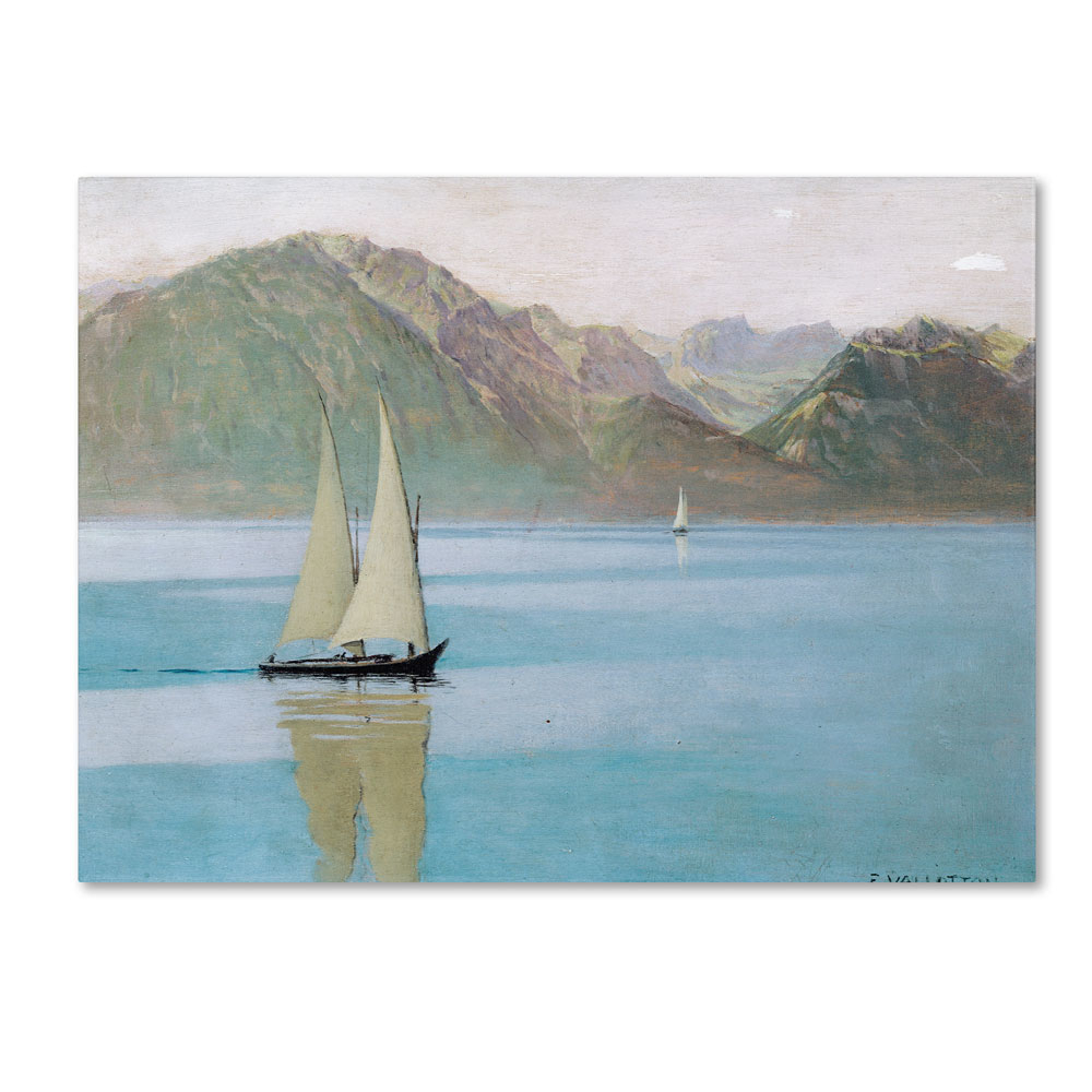 Felix Vallotton 'Boat On Lake Geneva 1892' 14 X 19 Canvas Art